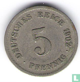 Empire allemand 5 pfennig 1902 (G) - Image 1