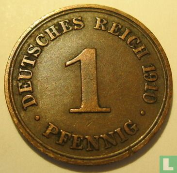 Duitse Rijk 1 pfennig 1910 (D) - Afbeelding 1