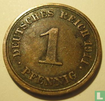 German Empire 1 pfennig 1911 (E) - Image 1