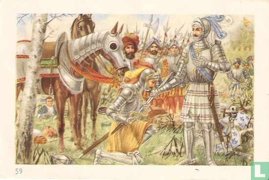 Slag van Pavia, Karel van Lannoy ontvangt het zwaard van Frans de 1ste. - Image 1