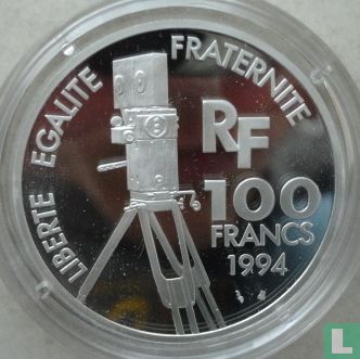 France 100 francs 1994 (PROOF) "Frères Lumière" - Image 1