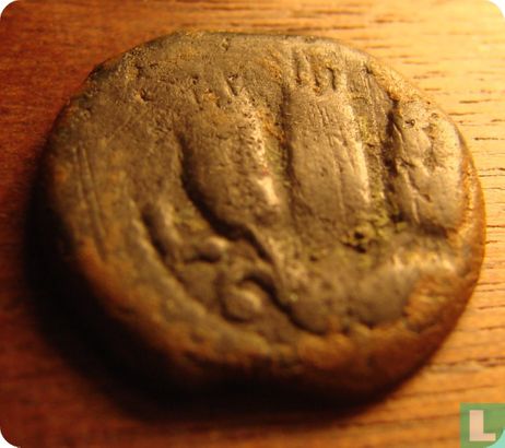 Judea  AE17 prutah (Herodes Agrippa I)  41-44 - Afbeelding 1