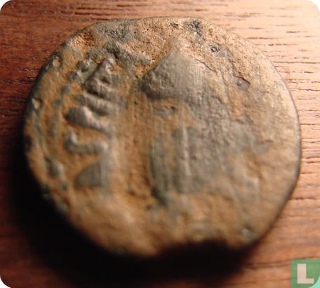 Judea  AE17 prutah (Herodes Agrippa I)  41-44 - Afbeelding 2