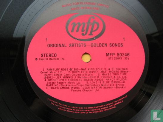 Original Artists Golden Songs - Afbeelding 3
