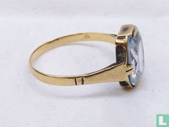 Gouden ring met aquamarijn - Afbeelding 2