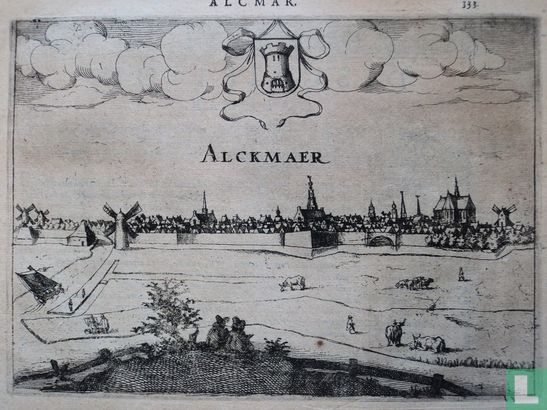 Originele kopergravure Alkmaar, 1613