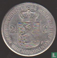 Nederland 2 1/2 gulden 1898 Replica - Afbeelding 2