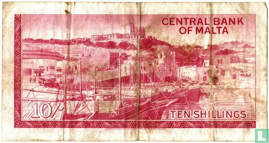 Malte 10 shilling de 1967 - Image 2