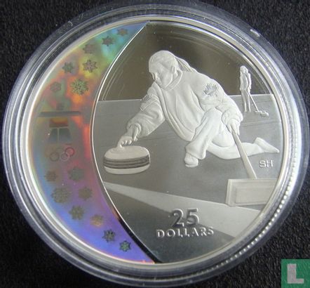 Canada 25 dollars 2007 (PROOF) "2010 Winter Olympics - Vancouver - Curling" - Image 2