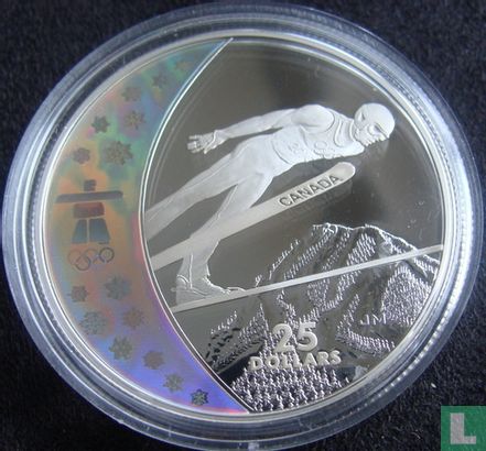 Canada 25 dollars 2009 (PROOF) "2010 Winter Olympics - Vancouver - Ski Jumping" - Afbeelding 2