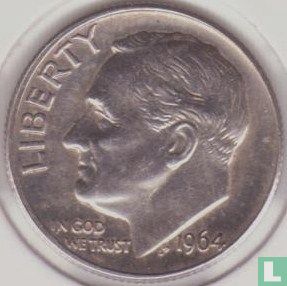 États-Unis 1 dime 1964 (sans lettre) - Image 1