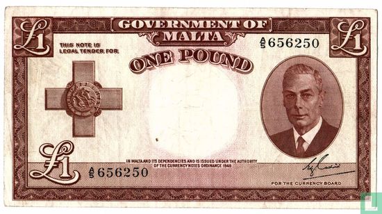 Malta 1 pound 1951 - Image 1