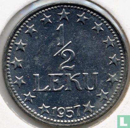 Albanien ½ Leku 1957 - Bild 1