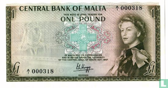 Malta 1 pound 1967 - Afbeelding 1
