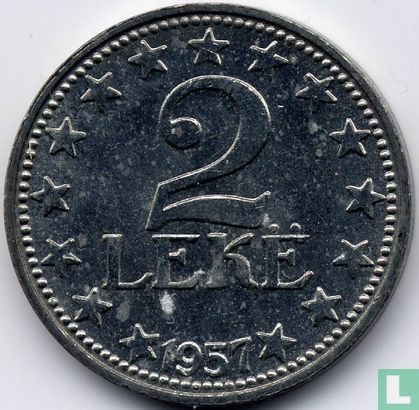 Albanië 2 lekë 1957 - Afbeelding 1
