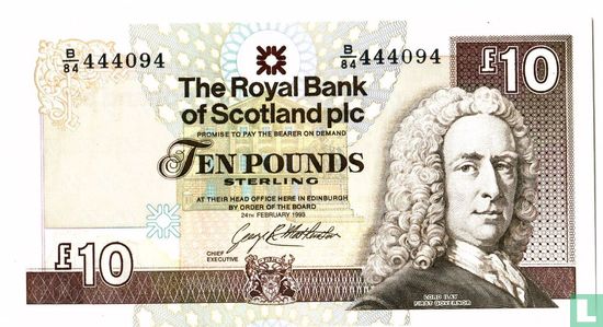 Scotland 10 Pound Sterling 1993 - Image 1