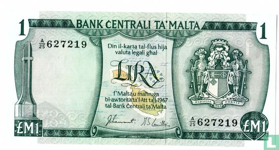 Banknote 1 Lira 1973 - Bild 1
