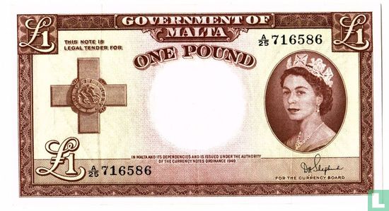 Malta 1 pound 1954 - Afbeelding 1