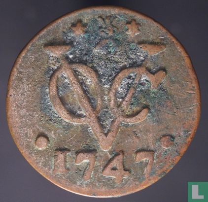 VOC 1 duit 1747 (Zeeland) - Afbeelding 1