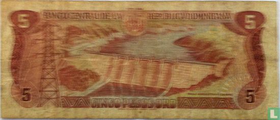 République Dominicaine 5 Pesos Oro  - Image 2