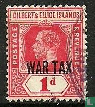 King George V with overprint WAR TAX