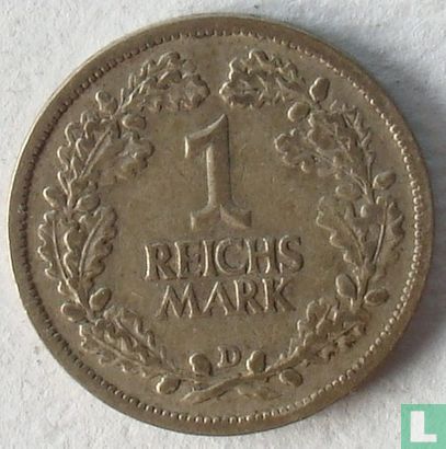 Empire allemand 1 reichsmark 1926 (D) - Image 2