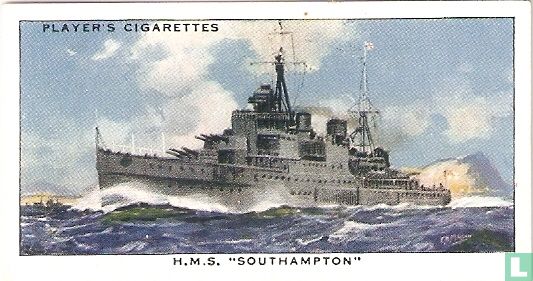 H.M.S. "Southhampton" British Cruiser, "Southhampton" Class. - Image 1
