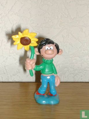 Gaston Lagaffe mit Sonnenblume - Bild 1