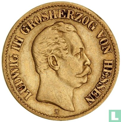 Hessen-Darmstadt 10 mark 1876 - Afbeelding 2