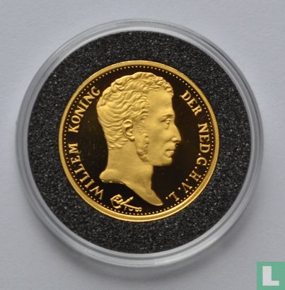 Officiële herslag gouden 3 - guldenstuk 1822U - Bild 2