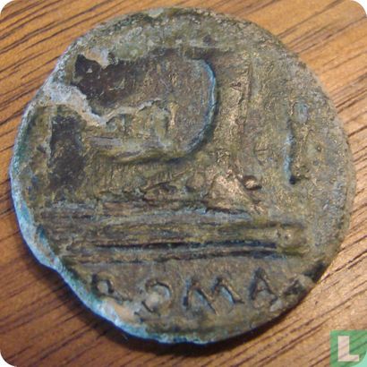 Romeinse Rijk, AE Aes, na 211 BC, Onbekende heerser - Afbeelding 2