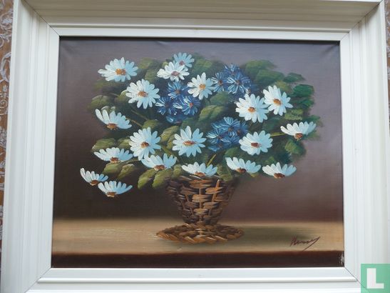 Olieverf schilderij uit 1950 - Afbeelding 1