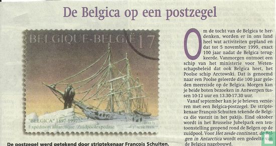Schuiten Francois - De Belgica op een postzegel