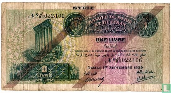 Syrien 1 Livre 1939 - Bild 1