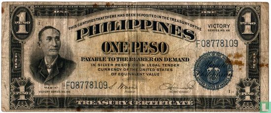 Filipijnen 1 Peso 1944 "Victory" - Afbeelding 1