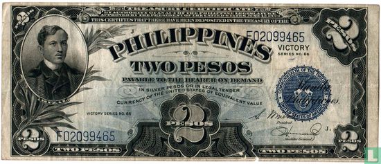 Philippines 2 pesos 1944 "Victory" - Image 1
