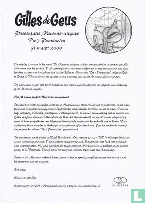 Brief presentatie De 7 Provinciën Mecenas-uitgave