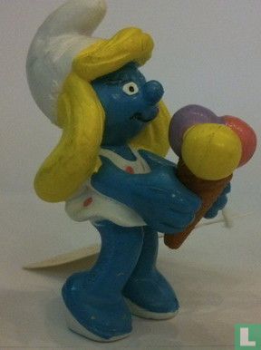 Smurfette with ice cream (yellow-lilac-pink) - Image 1