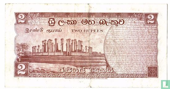 Ceylon 2 rupees 1965 - Image 2