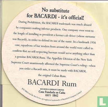 No substitute for Bacardi - Image 1