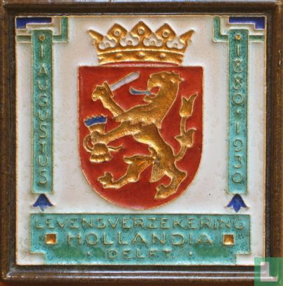 1 Augustus 1880-1930  Levensverzekering Hollandia Delft