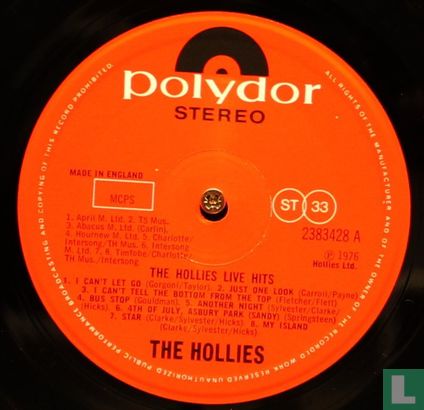Hollies Live Hits - Image 3