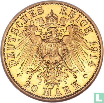 Prussia 20 mark 1914 - Image 1