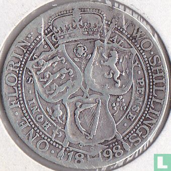 Verenigd Koninkrijk 1 florin 1898 - Afbeelding 1