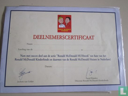 Proefexemplaar Ronald McDonald huiswerkpakket - Image 1