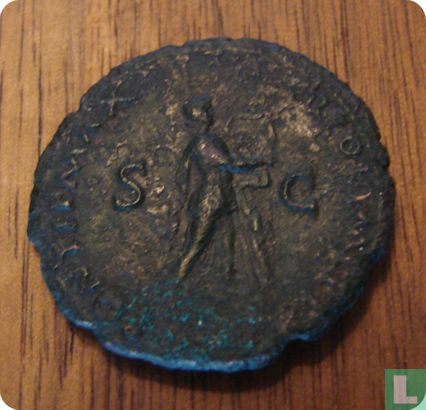 Romeinse Rijk, AE As, 54-68 AD, Nero, Lugdunum, circa 65 - Image 2