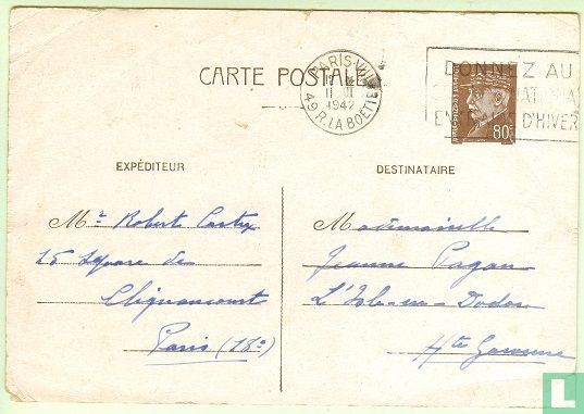 Postkarte Marschall Pétain