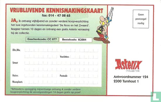 Asterix - Inschrijvingskaart  - Image 2