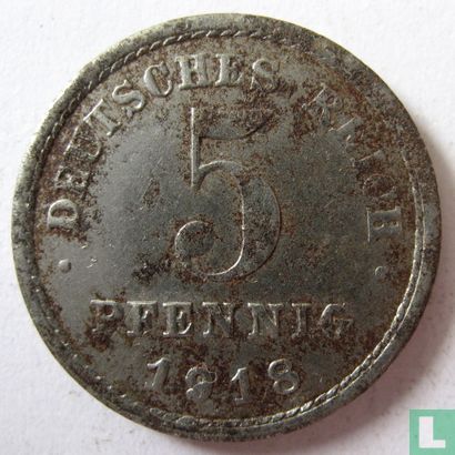 German Empire 5 pfennig 1918 (E) - Image 1