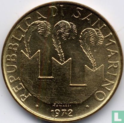 San Marino 20 lire 1972 - Image 1